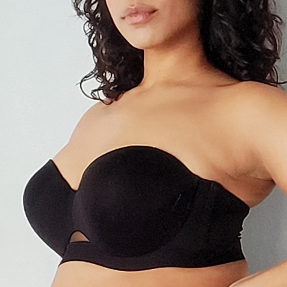 NWT Cacique Comfort Bliss Black Lightly Lined Multi-Way Strapless Bra (42C) - Picture 2 of 10